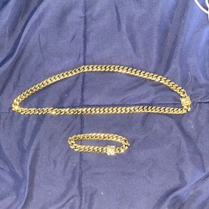 14K gold Cuban chain and bracket